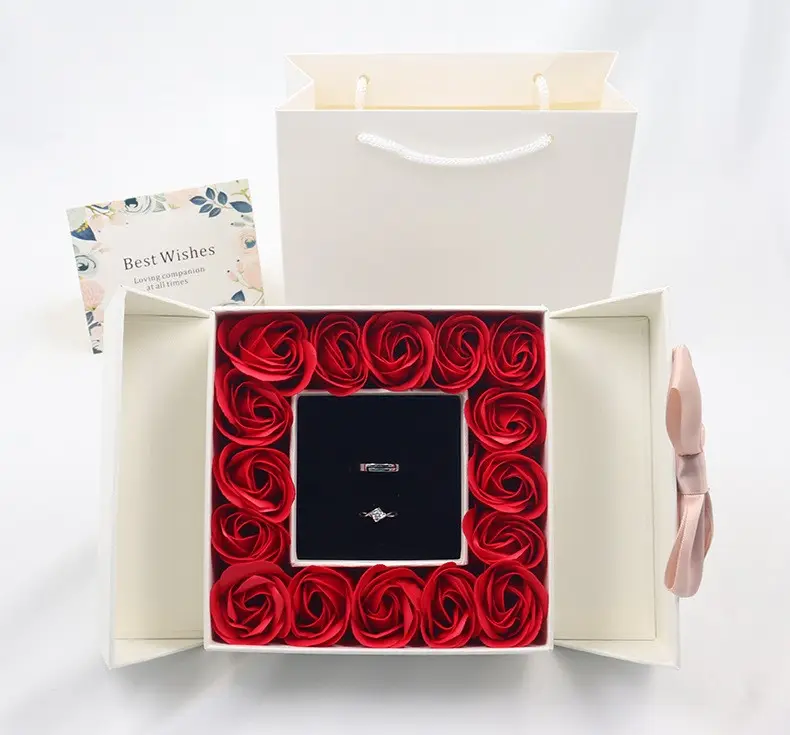Rose Box Double Door Jewelry Valentine's Day