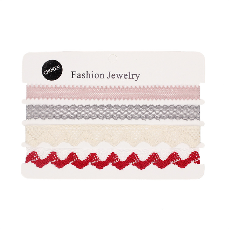 Necklace And Collar Combination Set Flower Wool Necklace