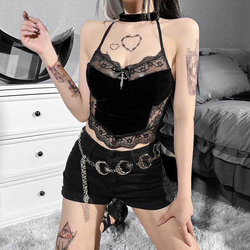 Deep V Beautiful Back Hanging Neck Small Sling Women