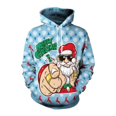 Elk Christmas Animal Print Couple Hooded Sweater - Sb101101-S - View 1