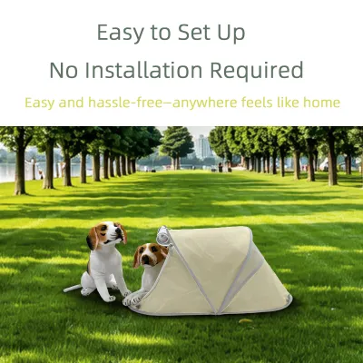 Folding Pet Tent, Lightweight And Portable, Puppy And Kitten Indoor And Outdoor Camping Style, Grass Outing Hut, Small Cage