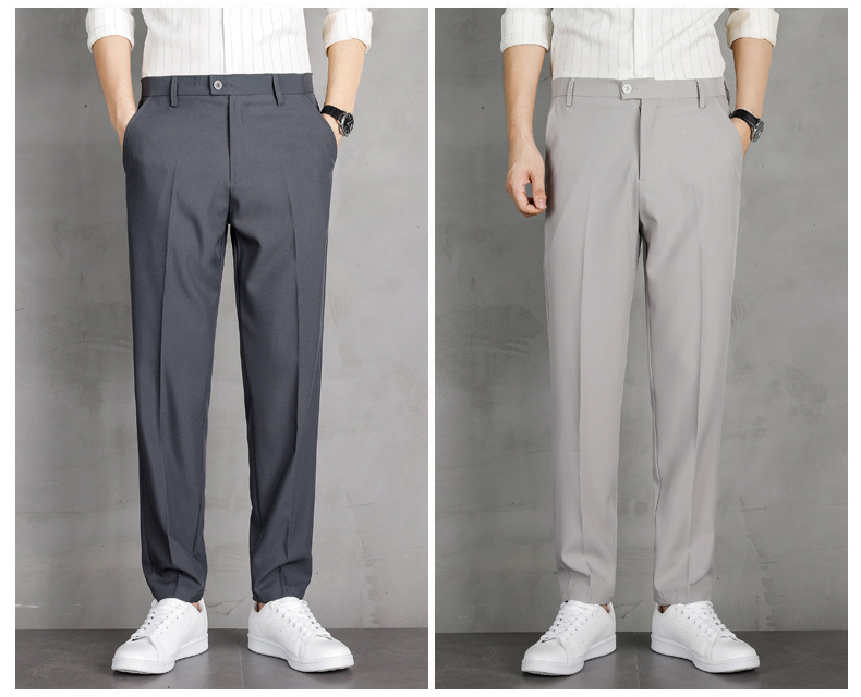 Title 3, Business Formal Suit Pants Straight Casual Nine...