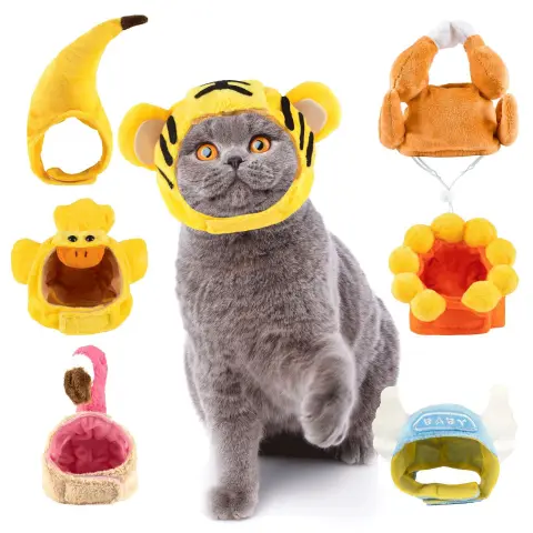 Cartoon-Shaped Dog Headgear Cat Hat Cross-Dressing Party Selling Cute