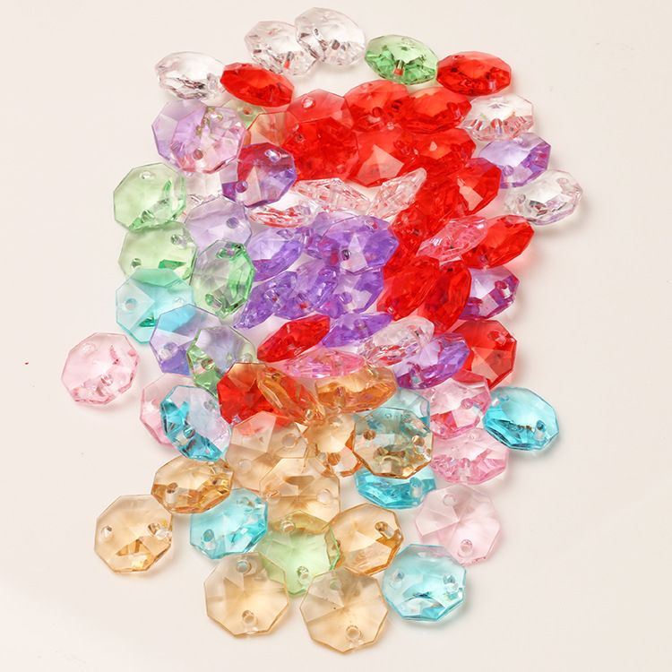 Crystal Octagonal Bead Curtain DIY Handmade Partition Curtain Glass Pendant