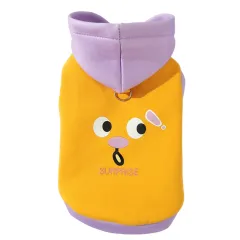 Autumn And Winter Korean Version New Dog Cute Cartoon Little Bear Sportswear Cat Teddy Pet Clothing - Yellow - View 1