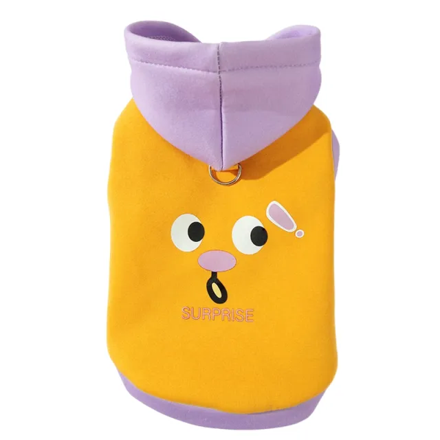 Autumn And Winter Korean Version New Dog Cute Cartoon Little Bear Sportswear Cat Teddy Pet Clothing Yellow - Shop at LoveMi