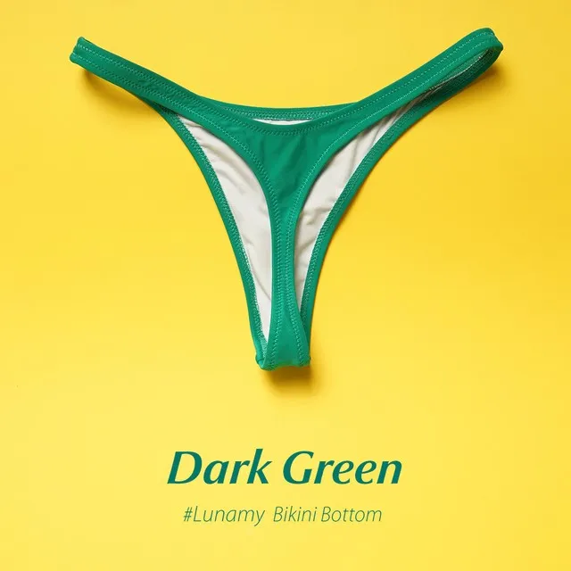 Women's Bikini Bottoms Thong With Lining - Green