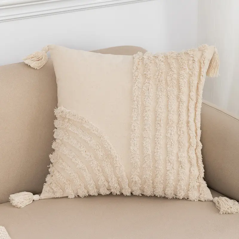 Ins Sofa Pillowcase With Fringes
