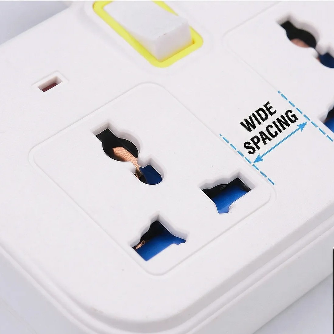 6-in-1 Multi Plug Extension 3 Way 3 USB With Individual Switched Wall Socket