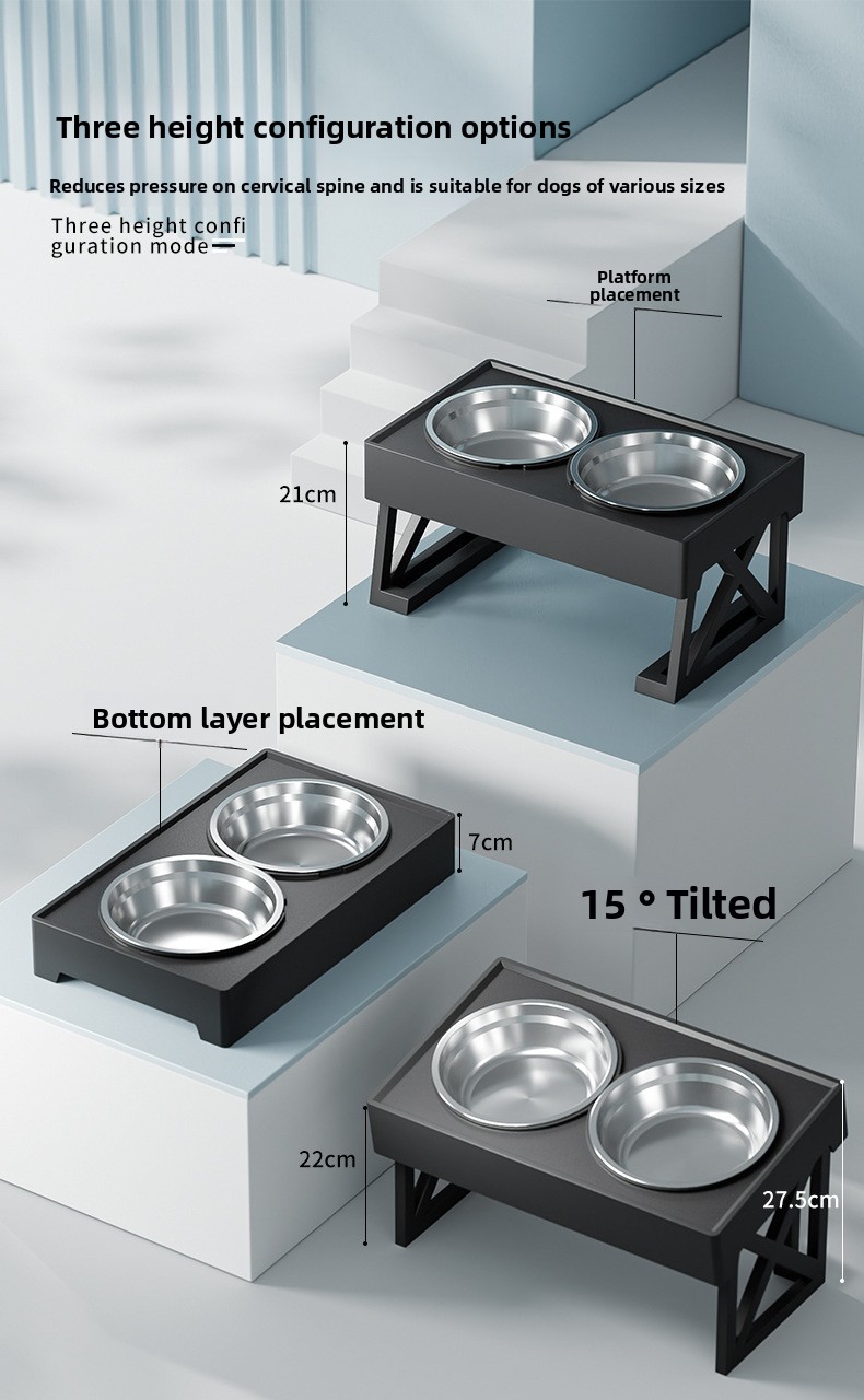 Cat And Dog Bowl Vertical Elevated Bowl 3