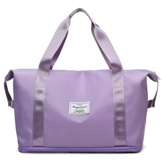 Large Capacity Travel Bag Fitness Gym Shoulder Bag For Workout Yoga Outdoor - Violet