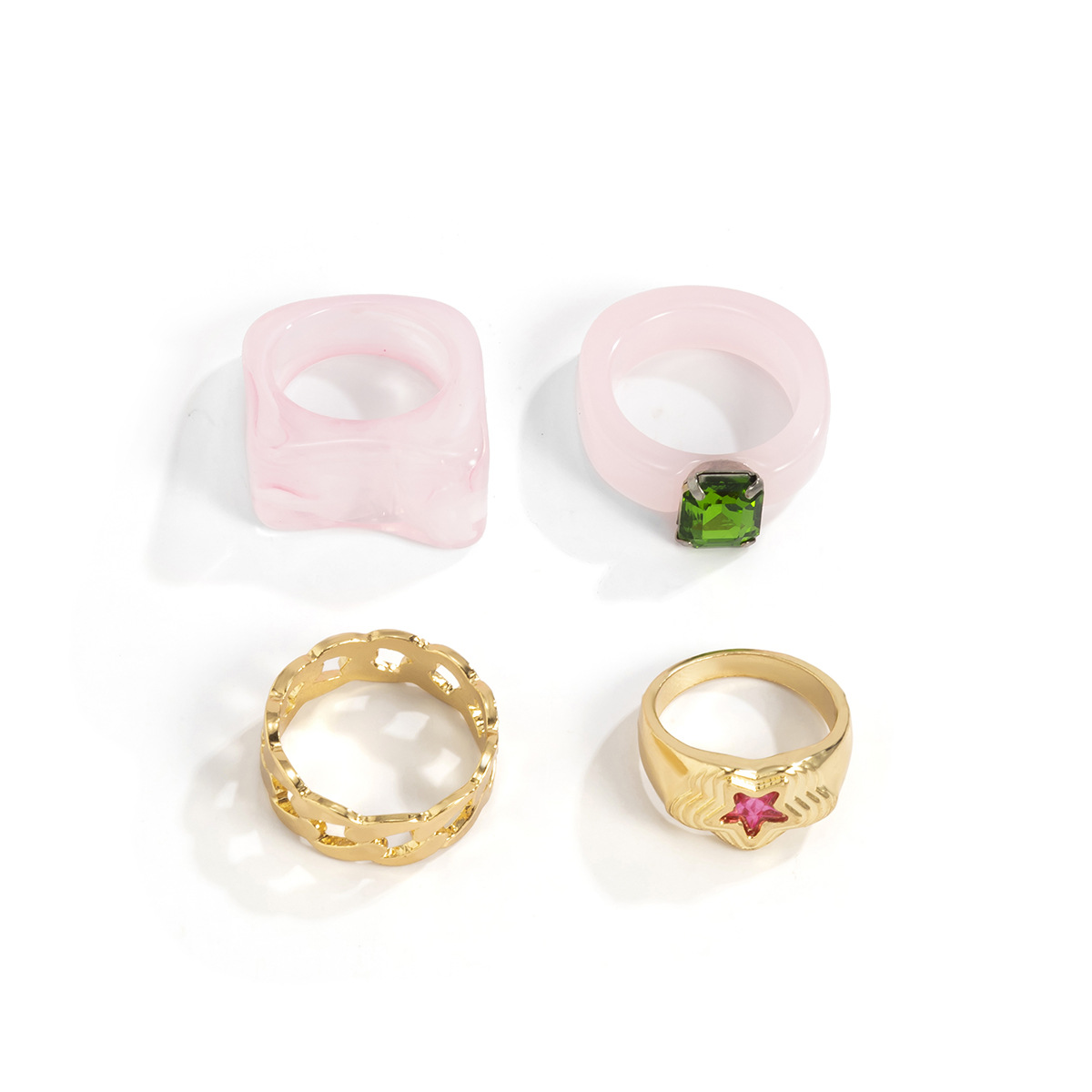 Vintage Macaron Ring With Micro-set Rhinestones