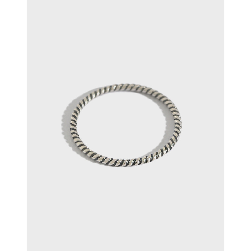 Vintage 1.2 Wire Twist Ring Sterling Silver
