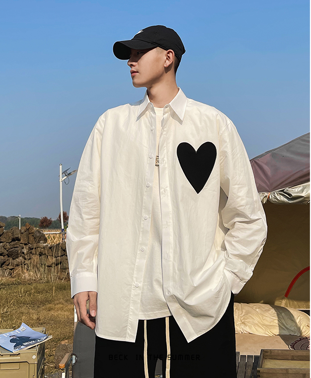 Design Striped Shirt Men's Trendy Long Sleeves