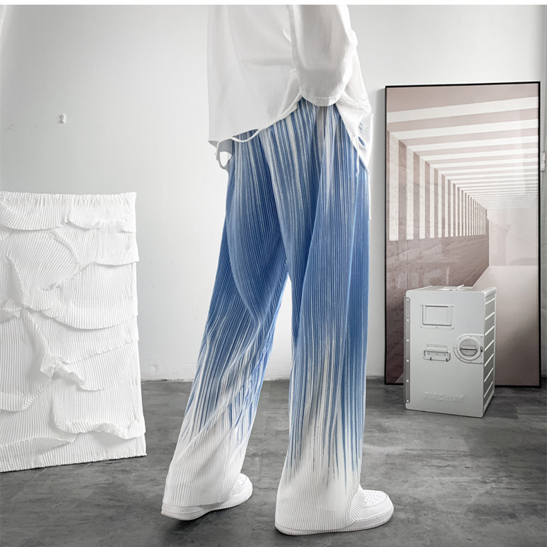 Title 3, Mens Loose Drape Gradient Striped Pants. Comfo...