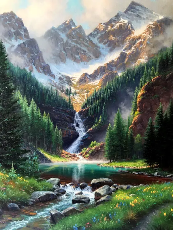 Waterfall Landscape Diamond Painting Full 5d Embroidery
