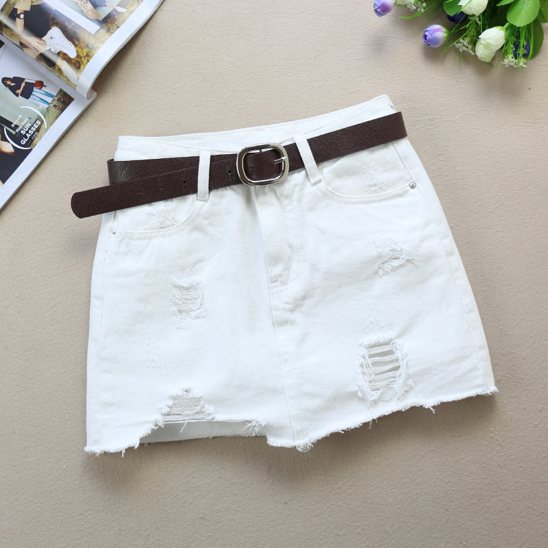 Title 9, New Ripped White Denim Skirt Womens Spring and...