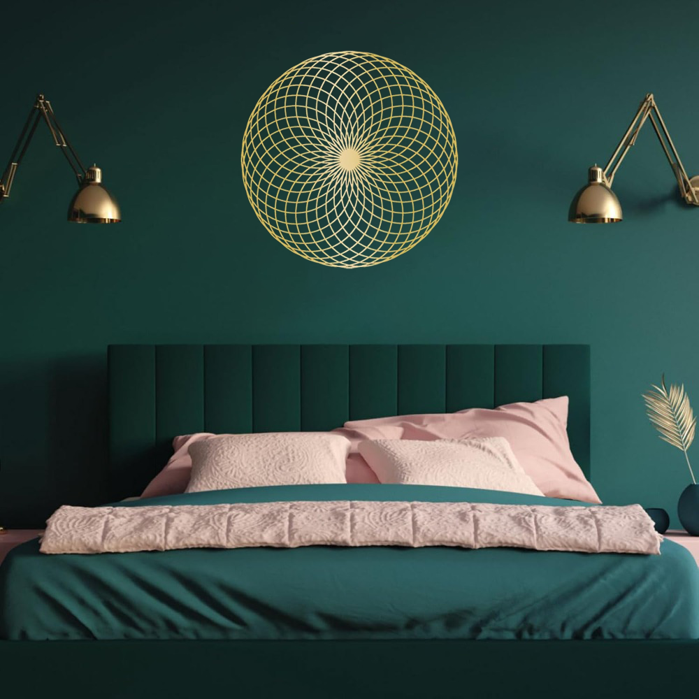 Sacred Geometry Wall Art, Spiritual Metal Yantra & Mandala Sculpture