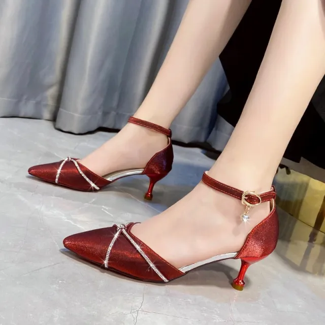 Word With Fashion Ladies Joker High Heels Red Wine - Shop at LoveMi