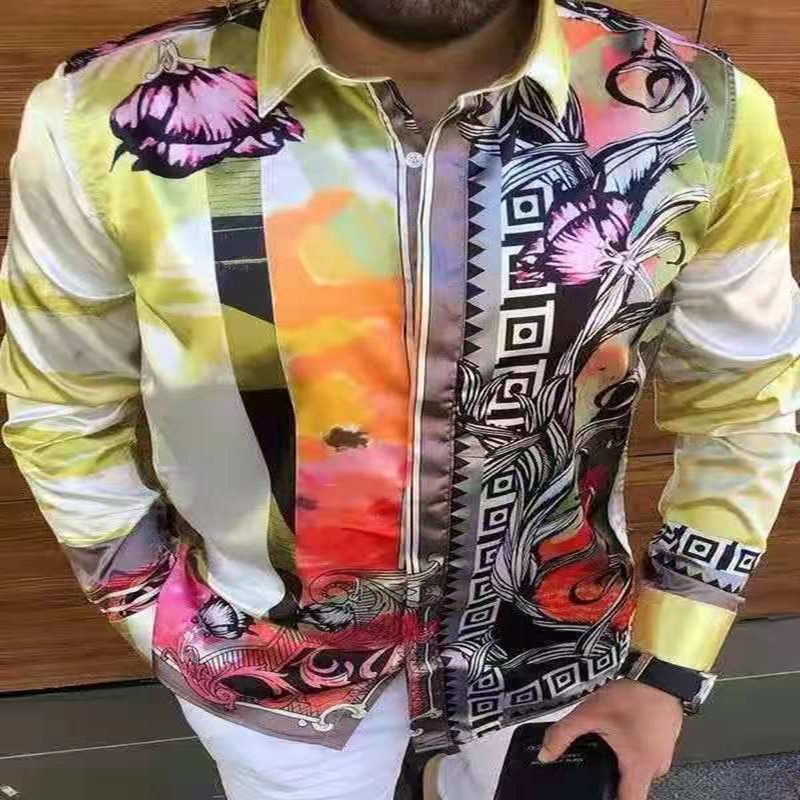 Slim-fit Men's Casual Long-sleeved Shirt