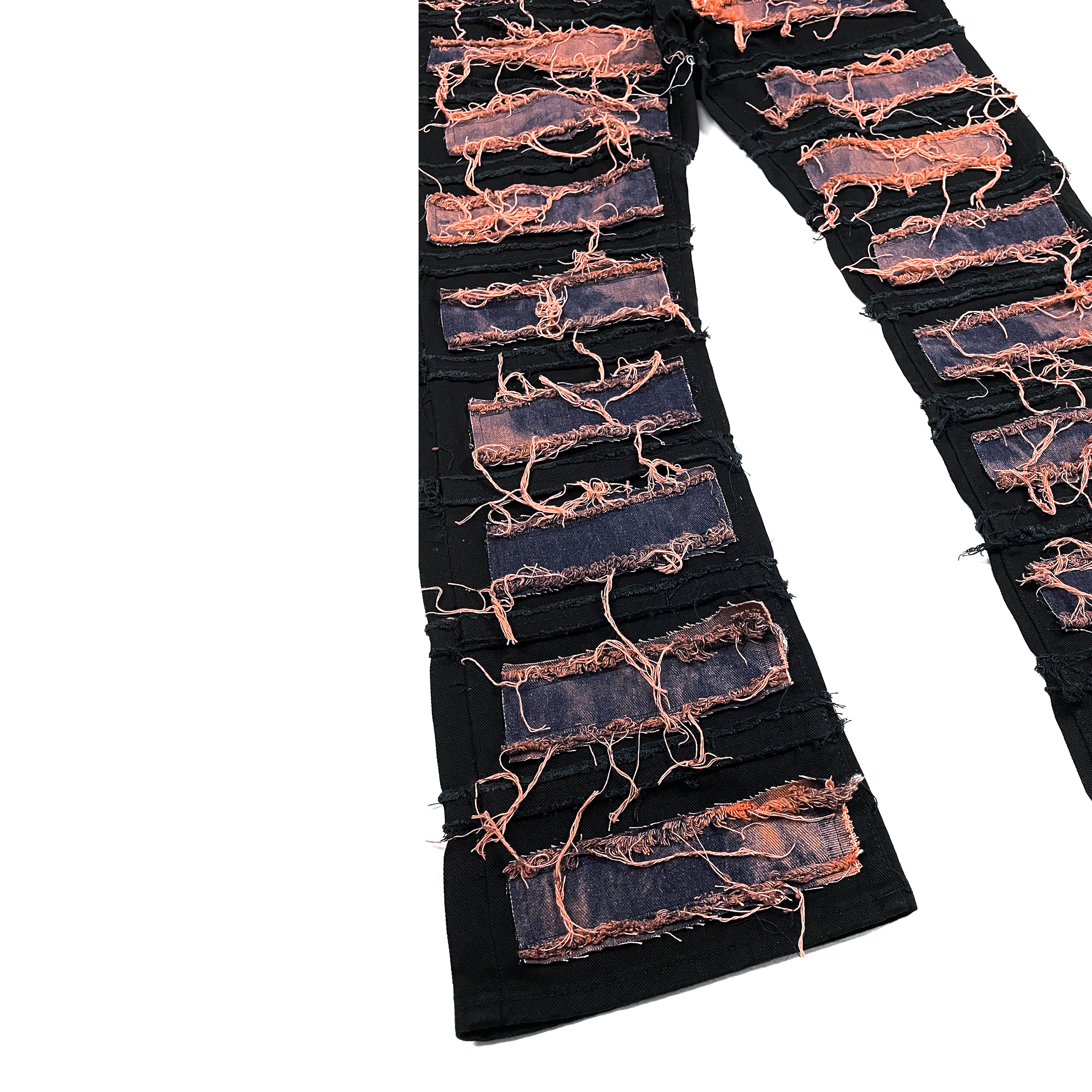 Title 6, Faded Jeans with Micro Horn Damaged Stitching o...