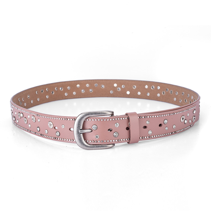 Title 6, Fashion Trend Ladies Leather Rivet Rhinestone I...