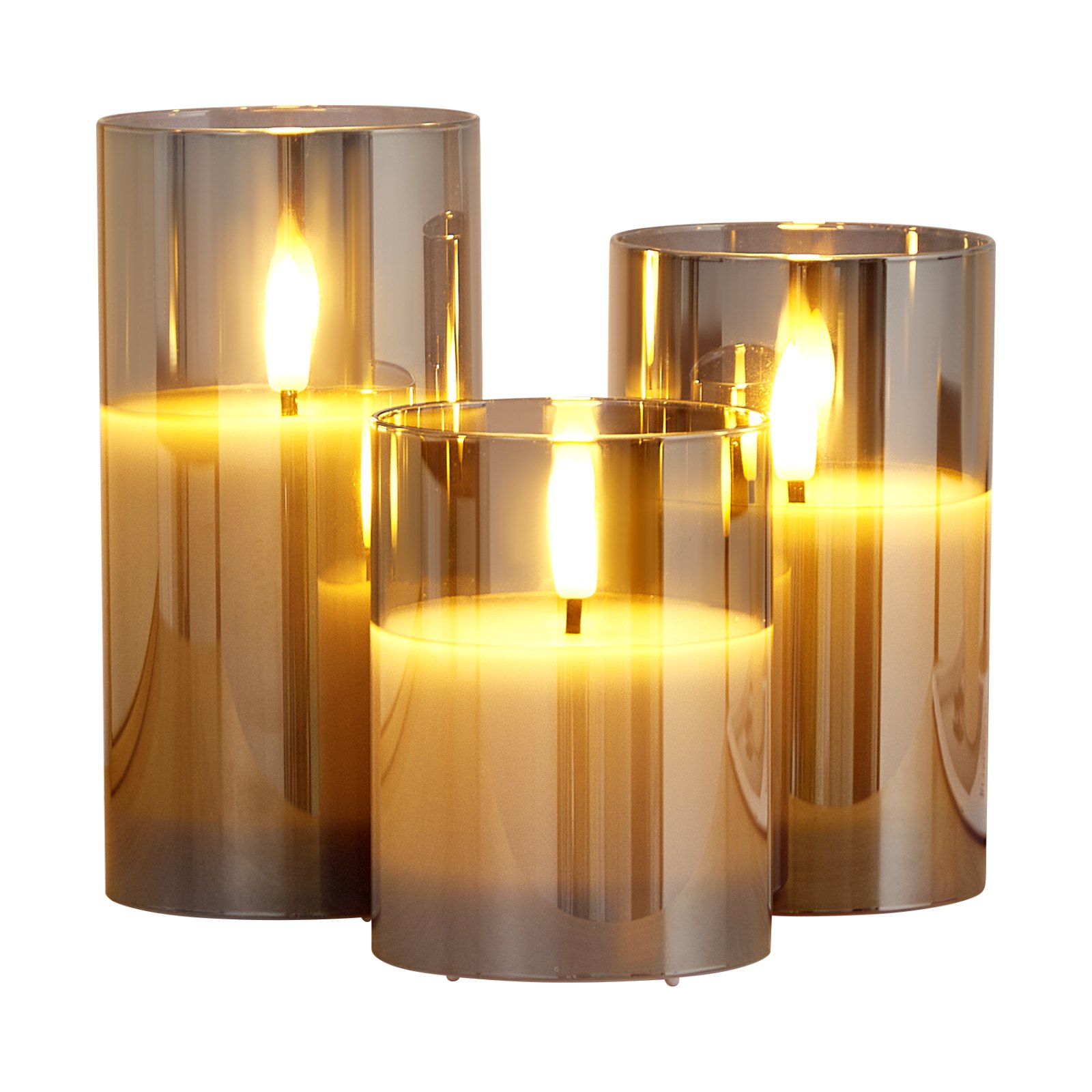 Flameless LED Candles 3 Pack Battery Operated Candles With Remote Control, Realistic Flickering Candles For Safe Ambiance — foto 2