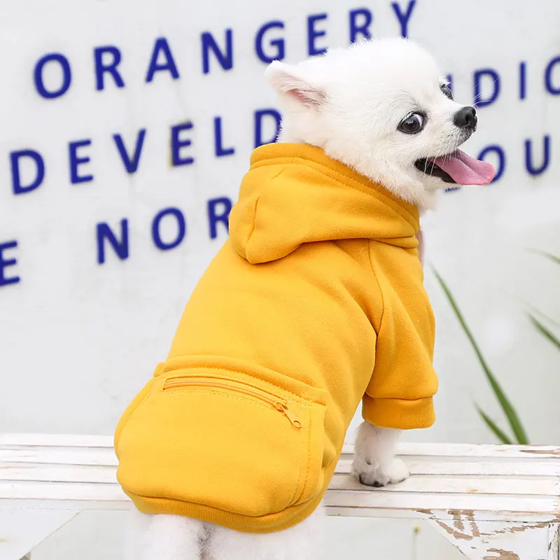 Autumn and Winter Dog Zipper Pocket Clothes Cat Sweater