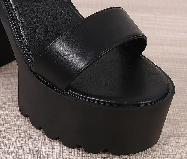 14cm Chunky Heel Waterproof Platform Pole Dance High Heels