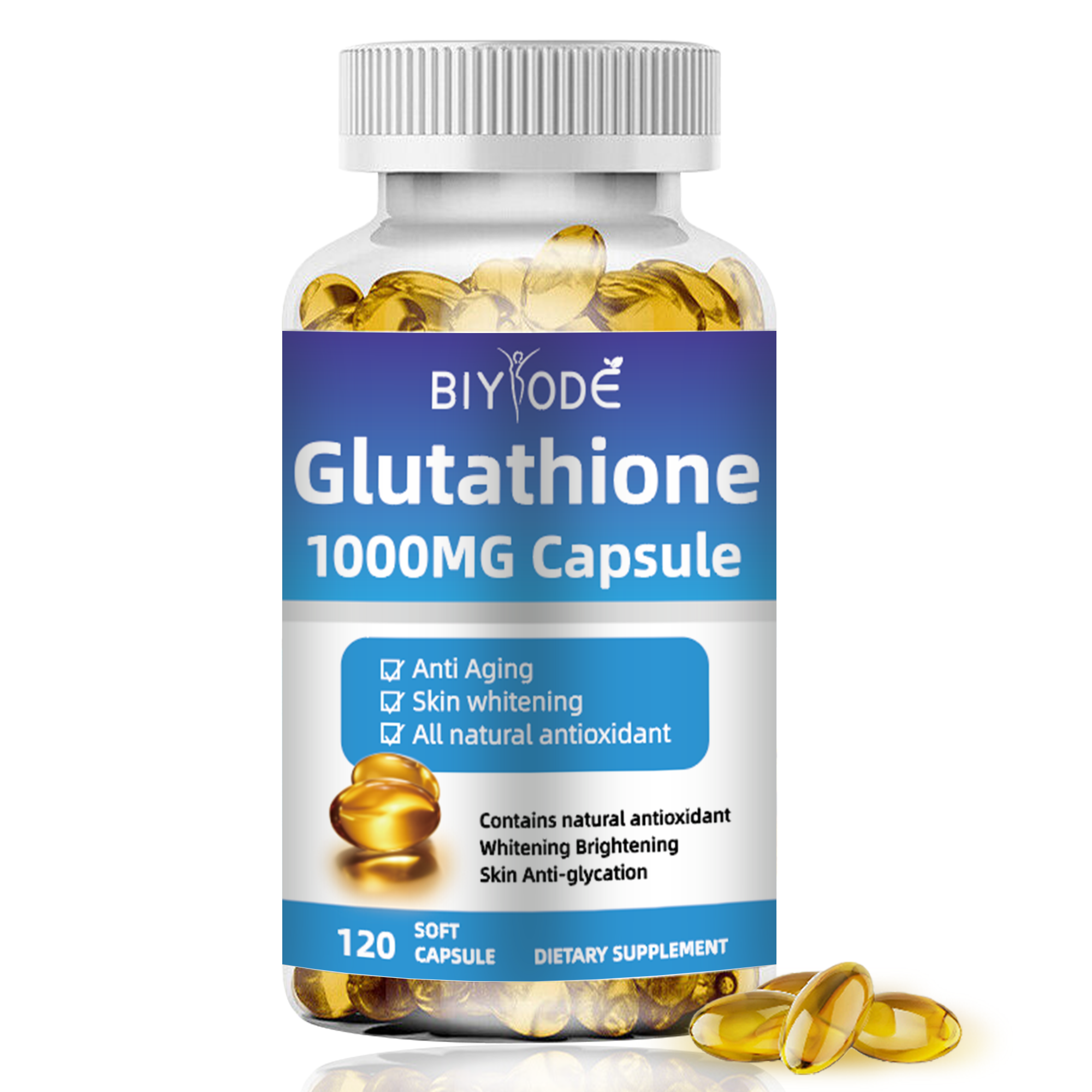 Biyode L Glutathione Capsules Effective Skin Care Supplement & Ready Stock Customized - Shop at LoveMi