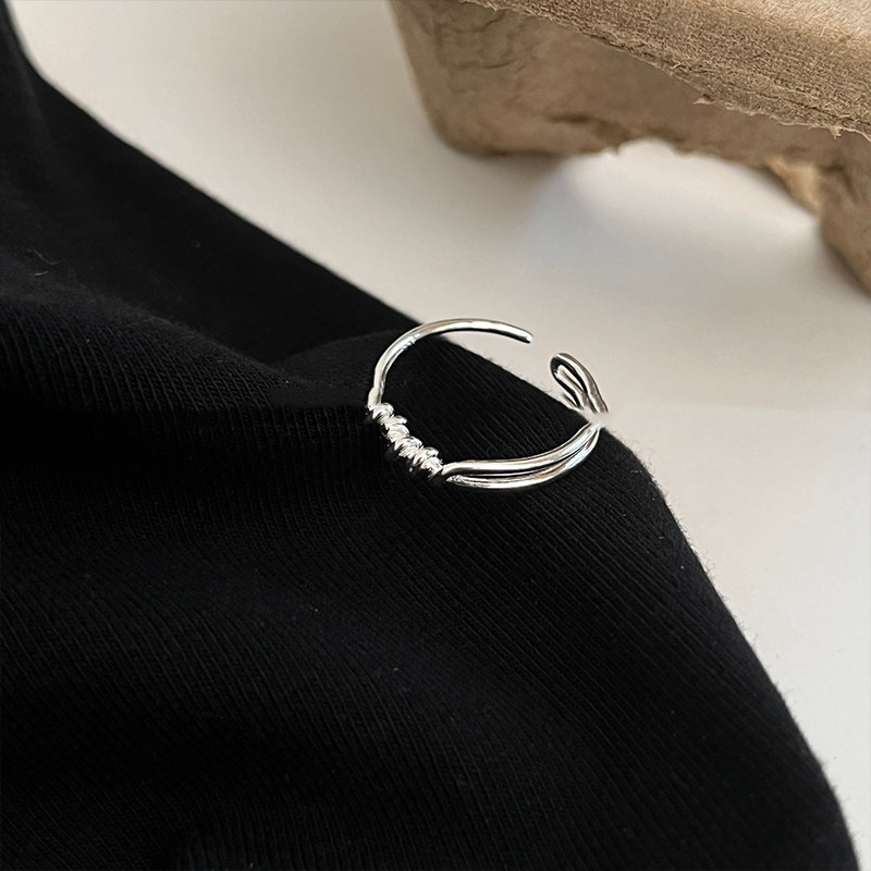 Title 1, Anillo Anudado De Plata De Ley De Moda Para Mujer