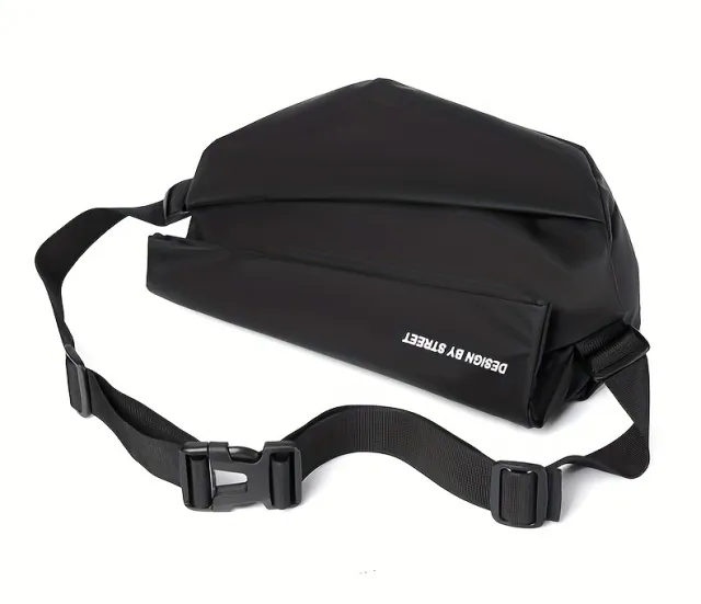 Letter Random Men's Crossbody Shoulder Bag Cycling Bag Sports Backpack Black - Shop at LoveMi