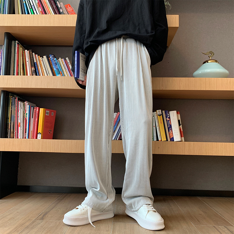 High Street Casual Trousers Spring And Autumn Loose Straight Sweatpants