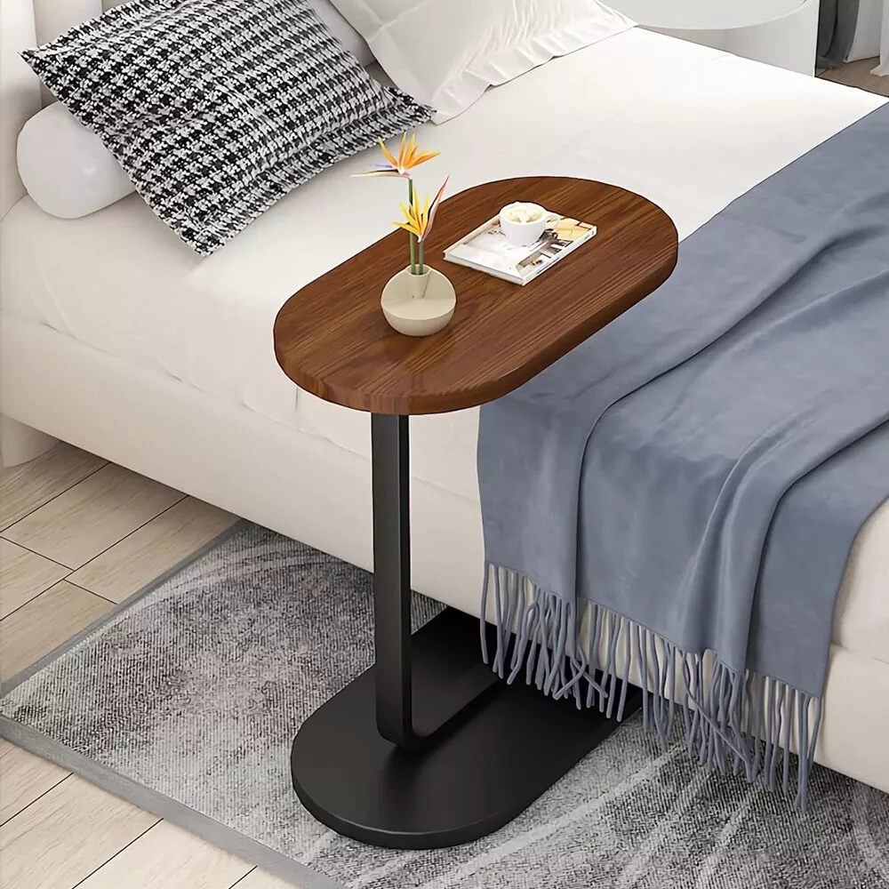 Small C-shaped Table End For Sofa Side Nightstand Bedroom Modern — image 8