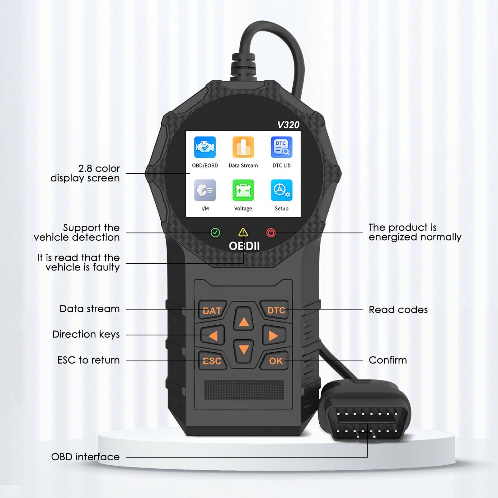 Automotive OBD2 Scanner OBD Code Reader Car Check Engine Fault Diagnostic Tool — foto 10