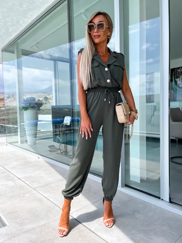 Title 4, Ärmelloser Casual Jumpsuit mit Pattentasche, Sc...