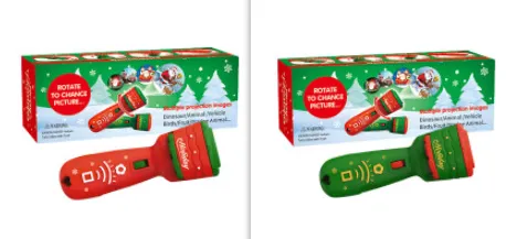 Santa Christmas Tree Flashlight Projector Torch Lamp Toy Early Education Toy For Kid Holiday Birthday Xmas Gift – image 7