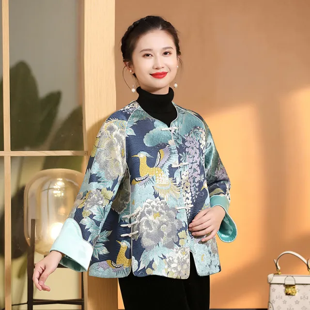 Guofeng Fashion Women's Dress Is Loose And Improved Blue - Shop at LoveMi