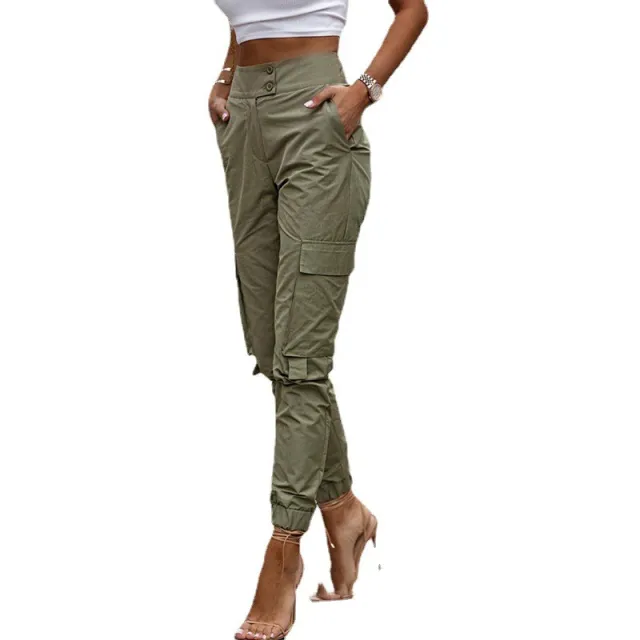 Women's Army Green Casual Working Pants Army Green - Shop at LoveMi