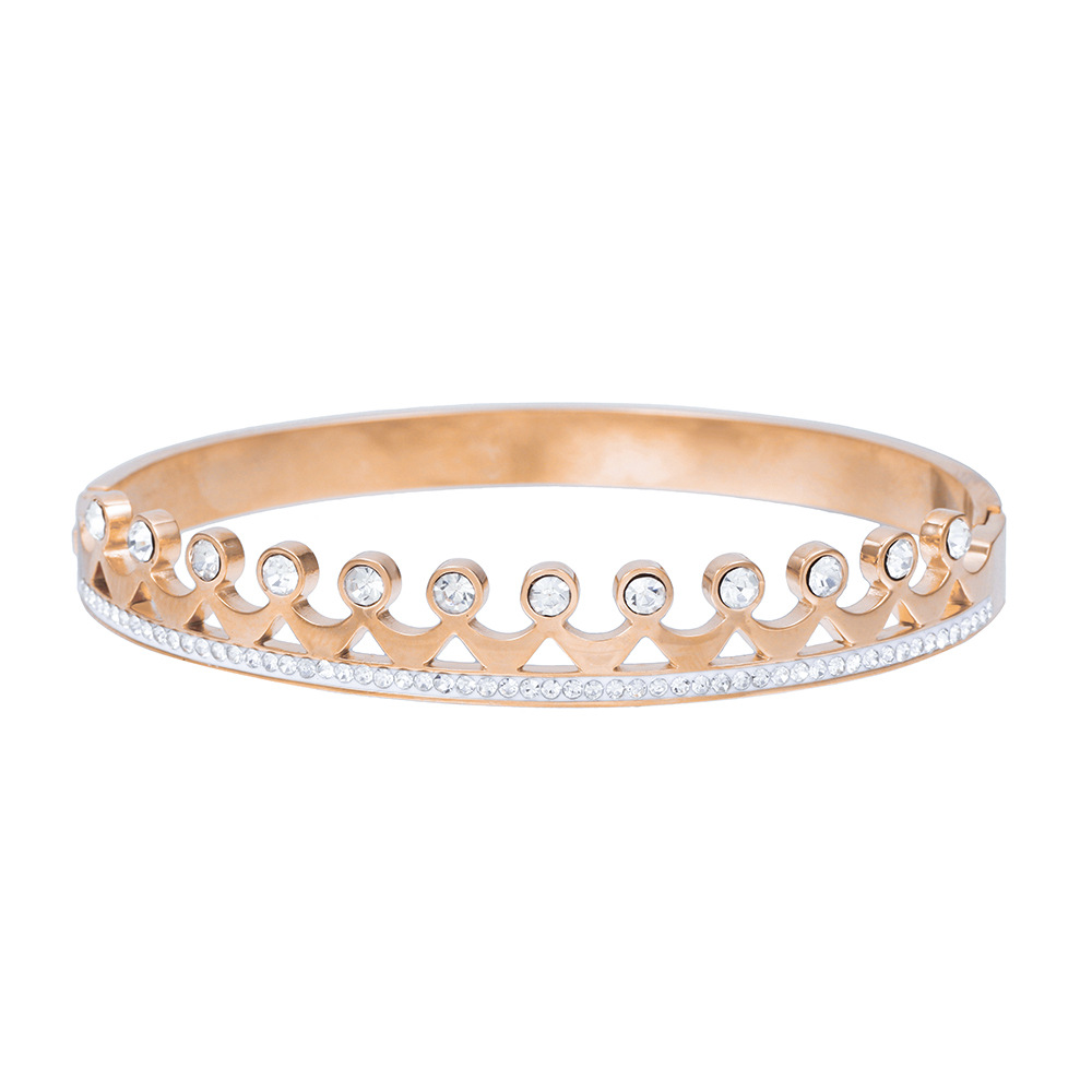 Women's Vintage Small Crown Shape Stainless Steel Bracelet