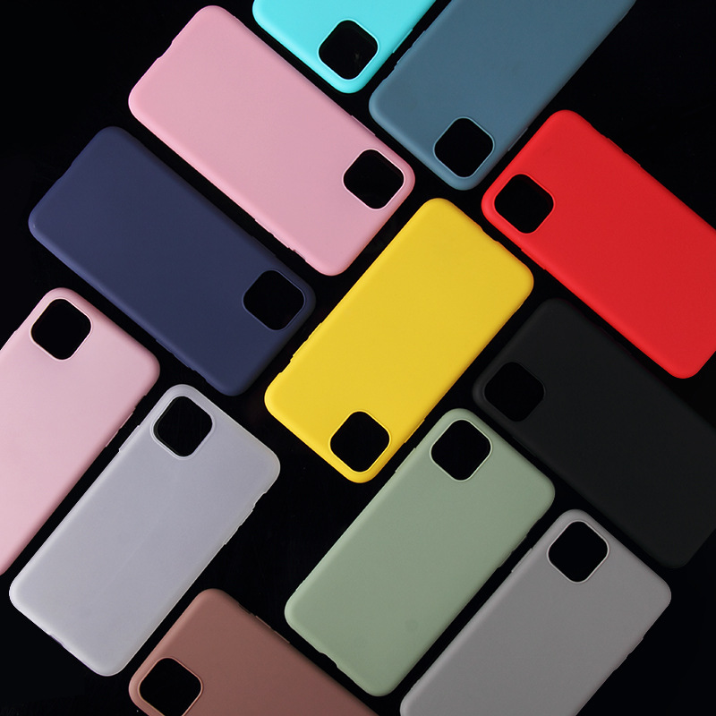 Frosted Phone Case Cover TPU Candy Color Soft Shell