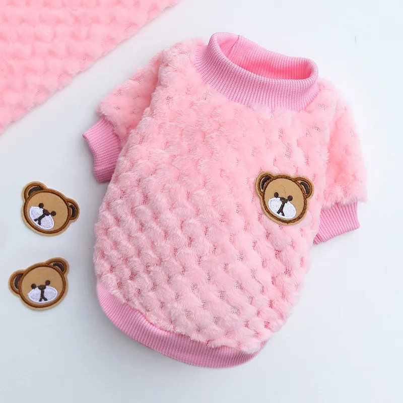Size Teddy Fighting Pet Dog Cat Clothes - Pink