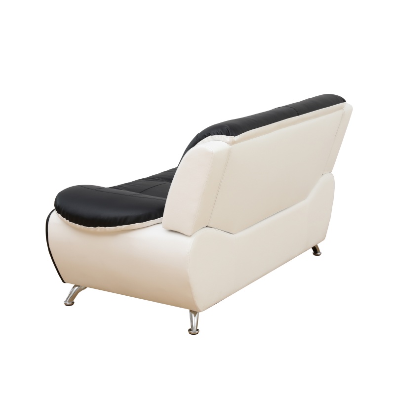 Pickup Only--Black & White Faux Leather 3-Piece Couch Living Room Sofa Set