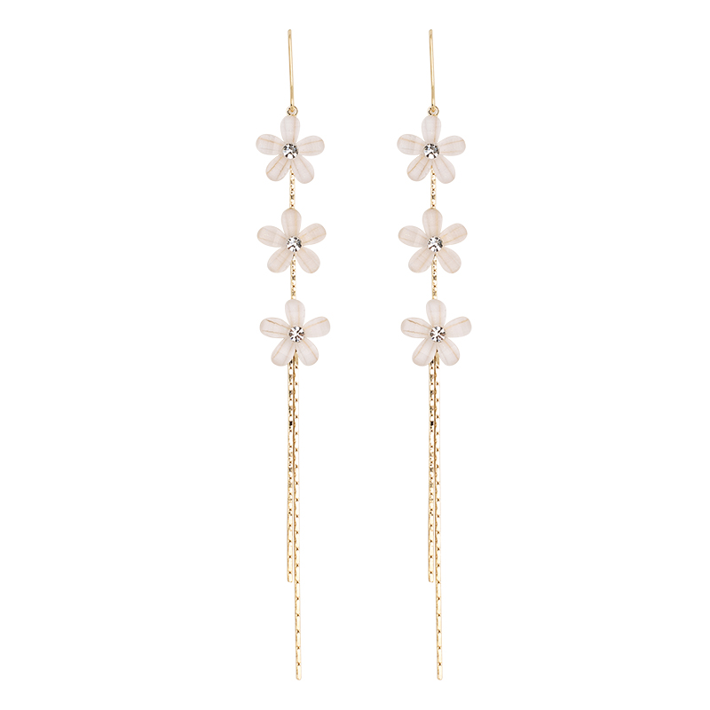 Fashion Three-flower Tassel Personality Style