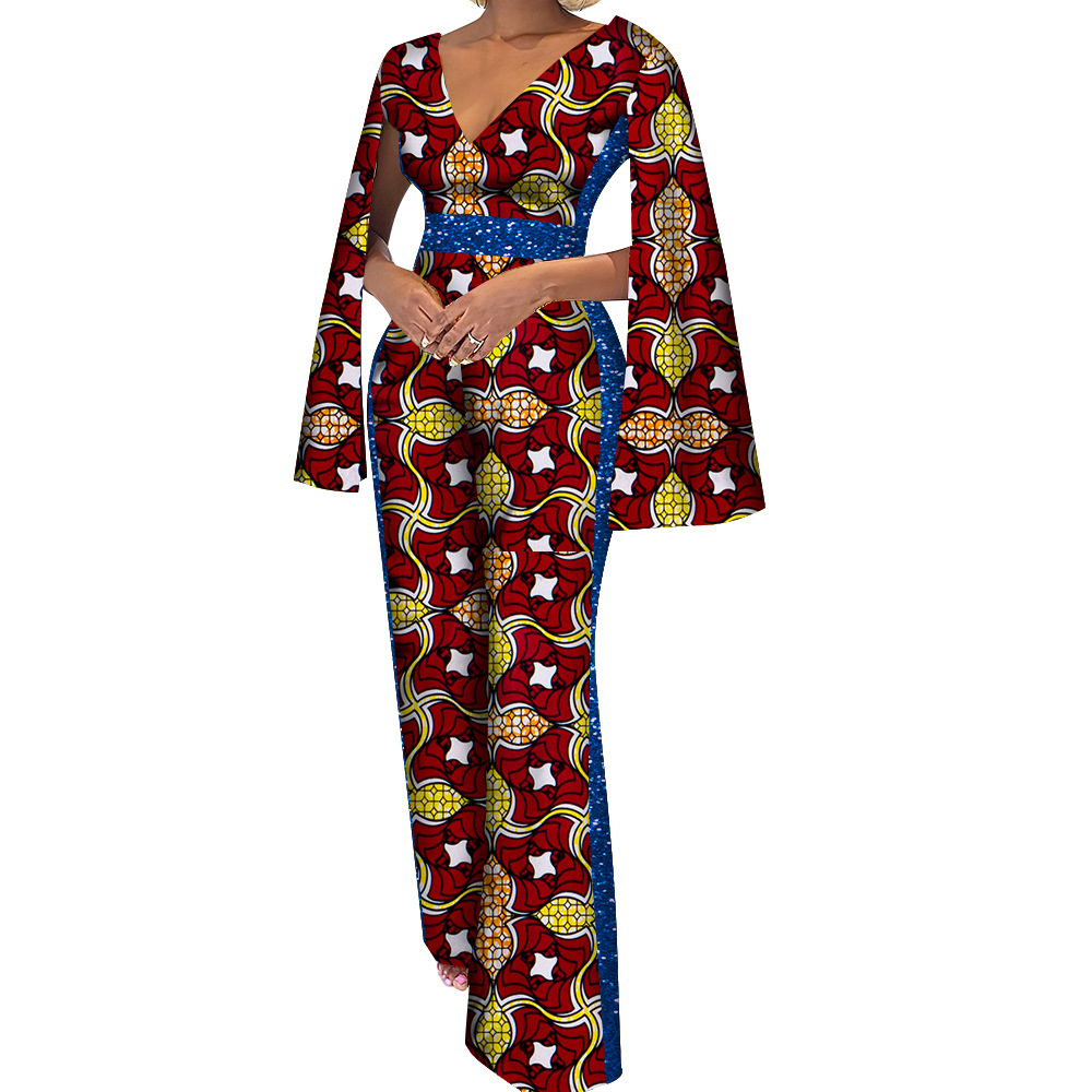 Women's Cotton Ethnic Batik Print Jumpsuit - Image 11