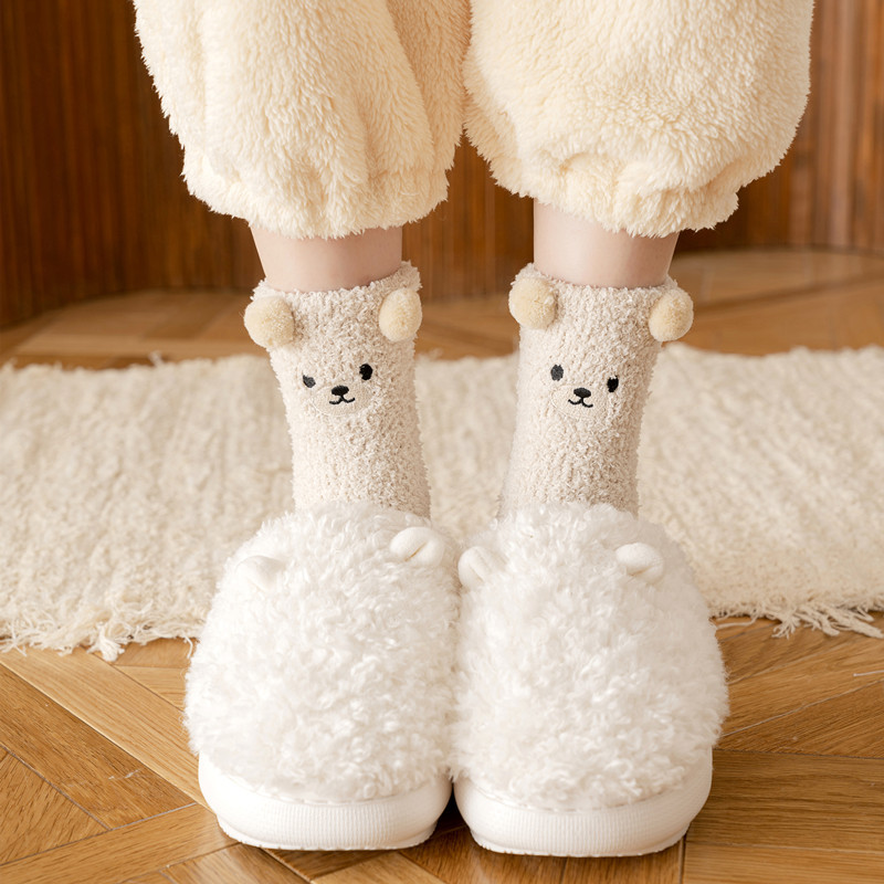 Plush Socks Female Plus Velvet Thickened Warm Month Socks