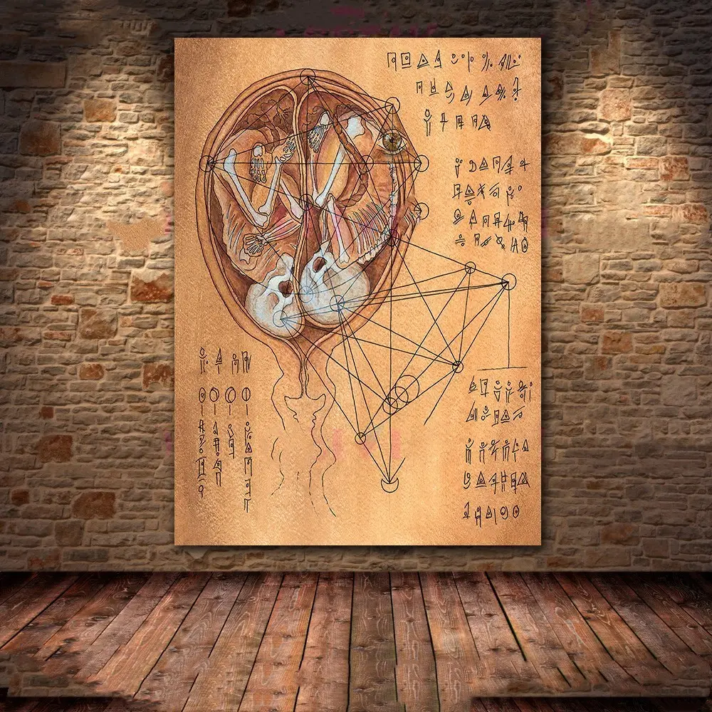 Dark Demon And Holy Geometric Wall Art