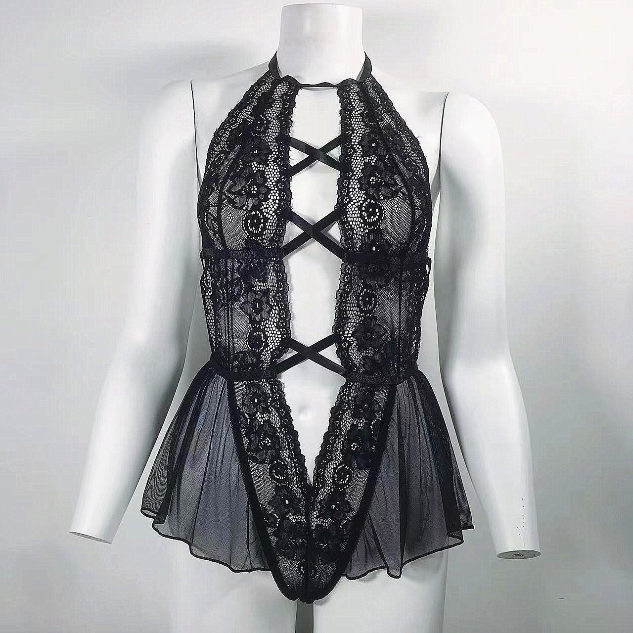 Women's Sexy Attractive Lace Bodysuit Black - Shop at LoveMi