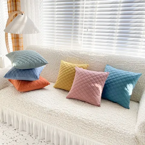 Living Room Home Pillows with Fabric Art Velvet Cushions