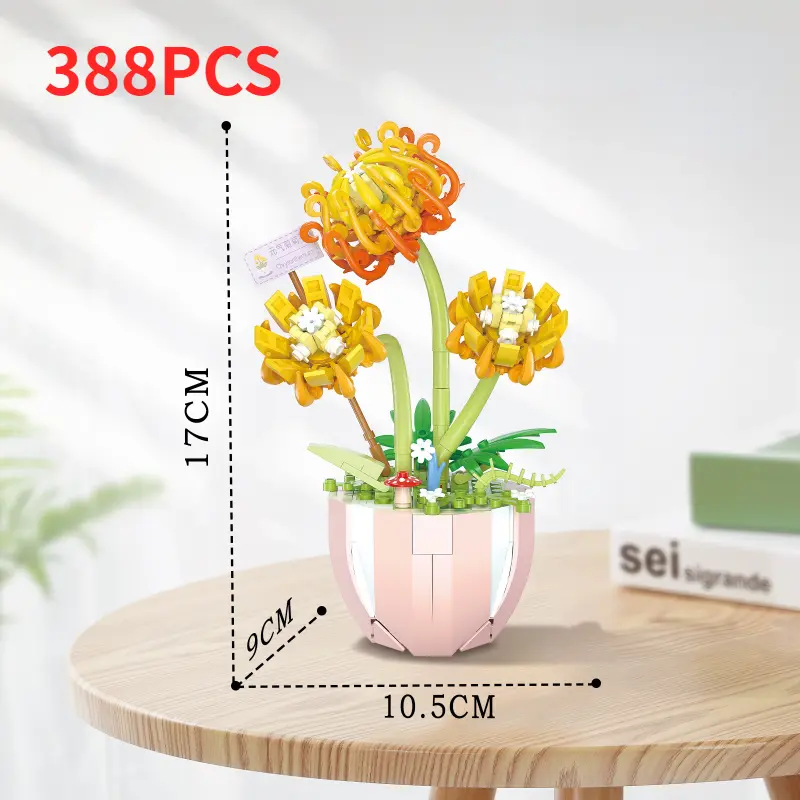 Potted Building Block Bouquet Children's Toys